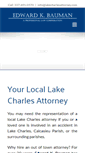 Mobile Screenshot of lakecharlesattorney.com